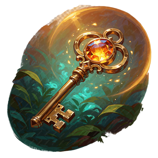 Ornamenteret guldn&oslash;gle med en lysende rav-sten - symbol for Bonus Buy-slots
